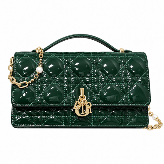 Dior Quilted Cannage Slim Crossbody Bag with Adjustable Chain Strap