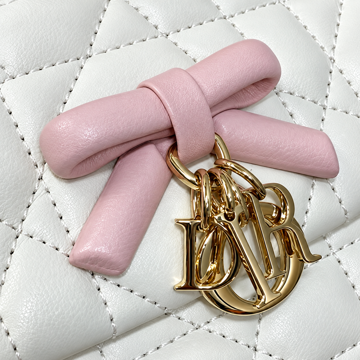 Dior Quilted Cannage Convertible Crossbody Bag with Top Handle