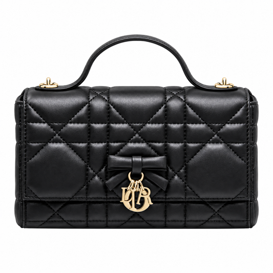 Dior Quilted Cannage Convertible Crossbody Bag with Top Handle