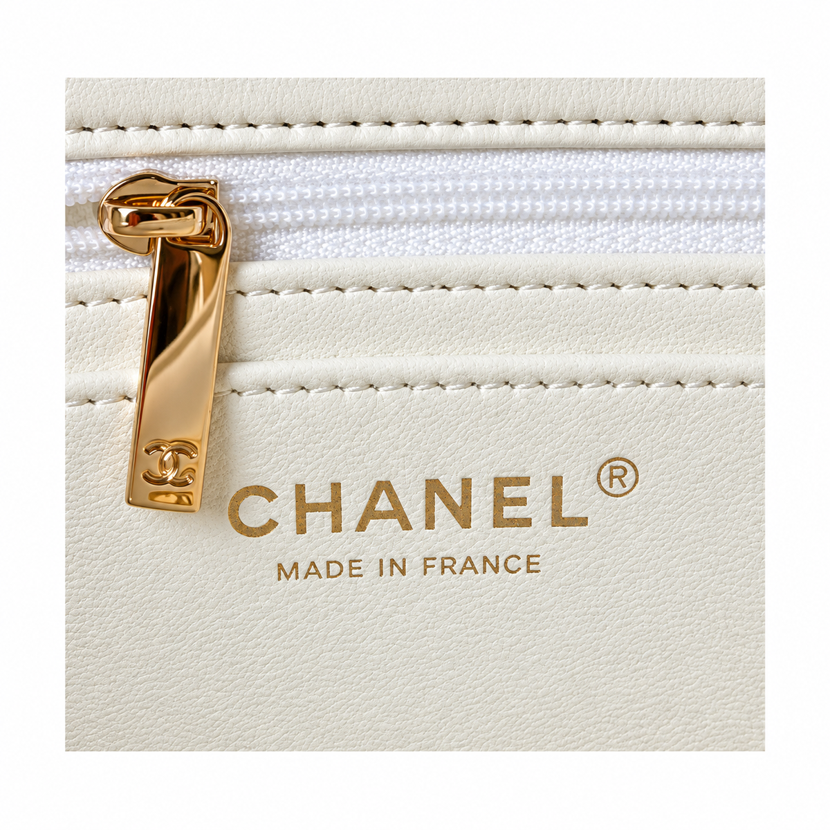 Chanel White Quilted Top Handle Flap Bag with Doll Charm