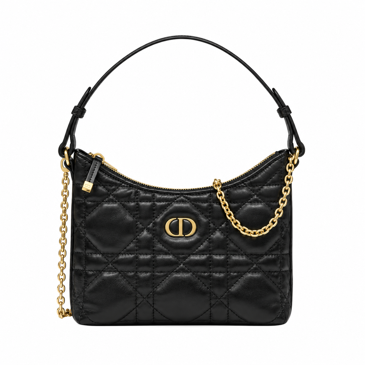 Dior Quilted Cannage Convertible Shoulder Bag with Top Handle