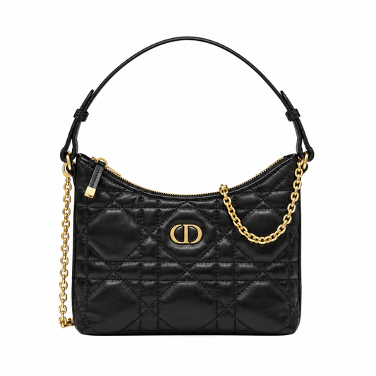 Dior Quilted Cannage Convertible Shoulder Bag with Top Handle