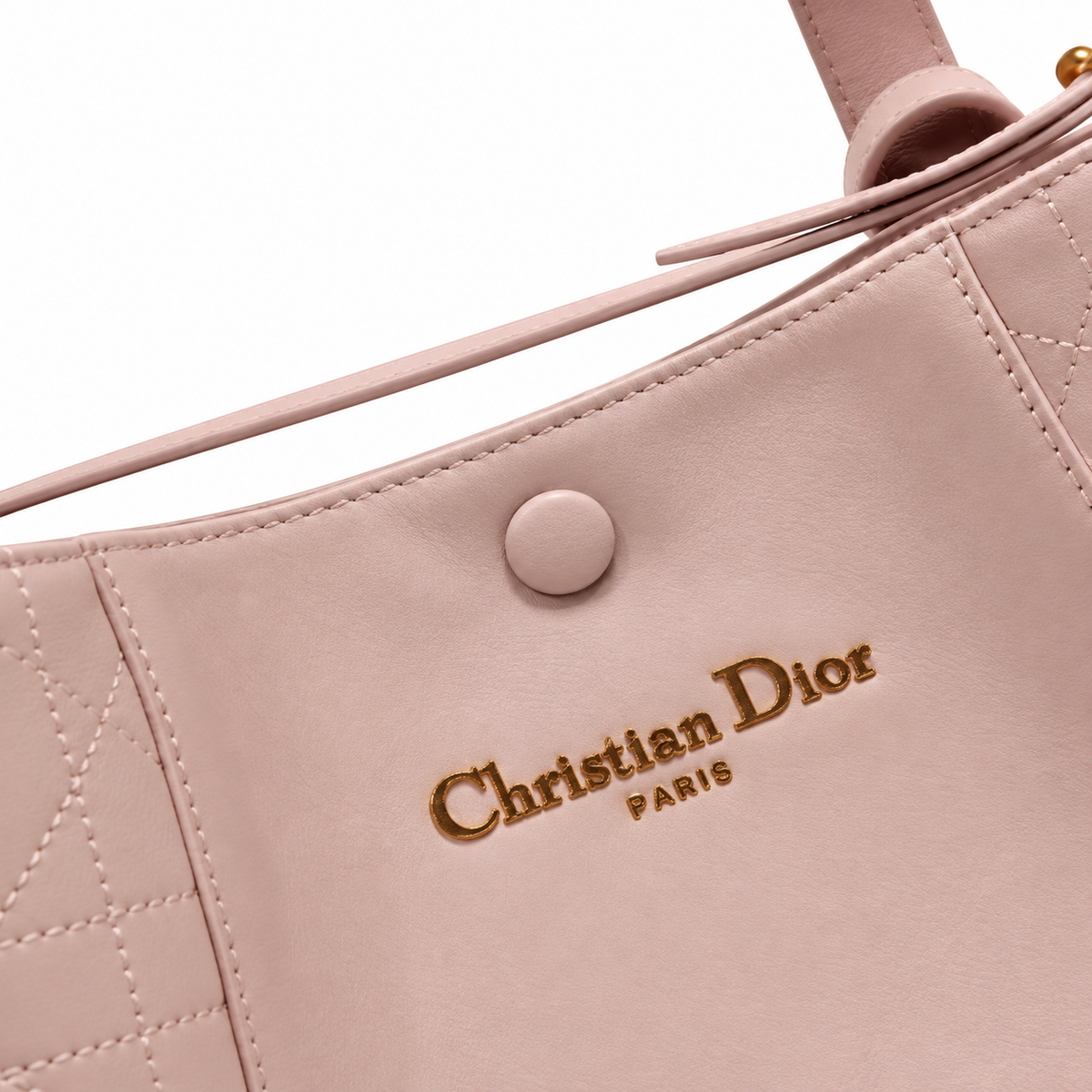Dior Toujours Small Tote Bag in Blush Pink with Christian Dior Logo
