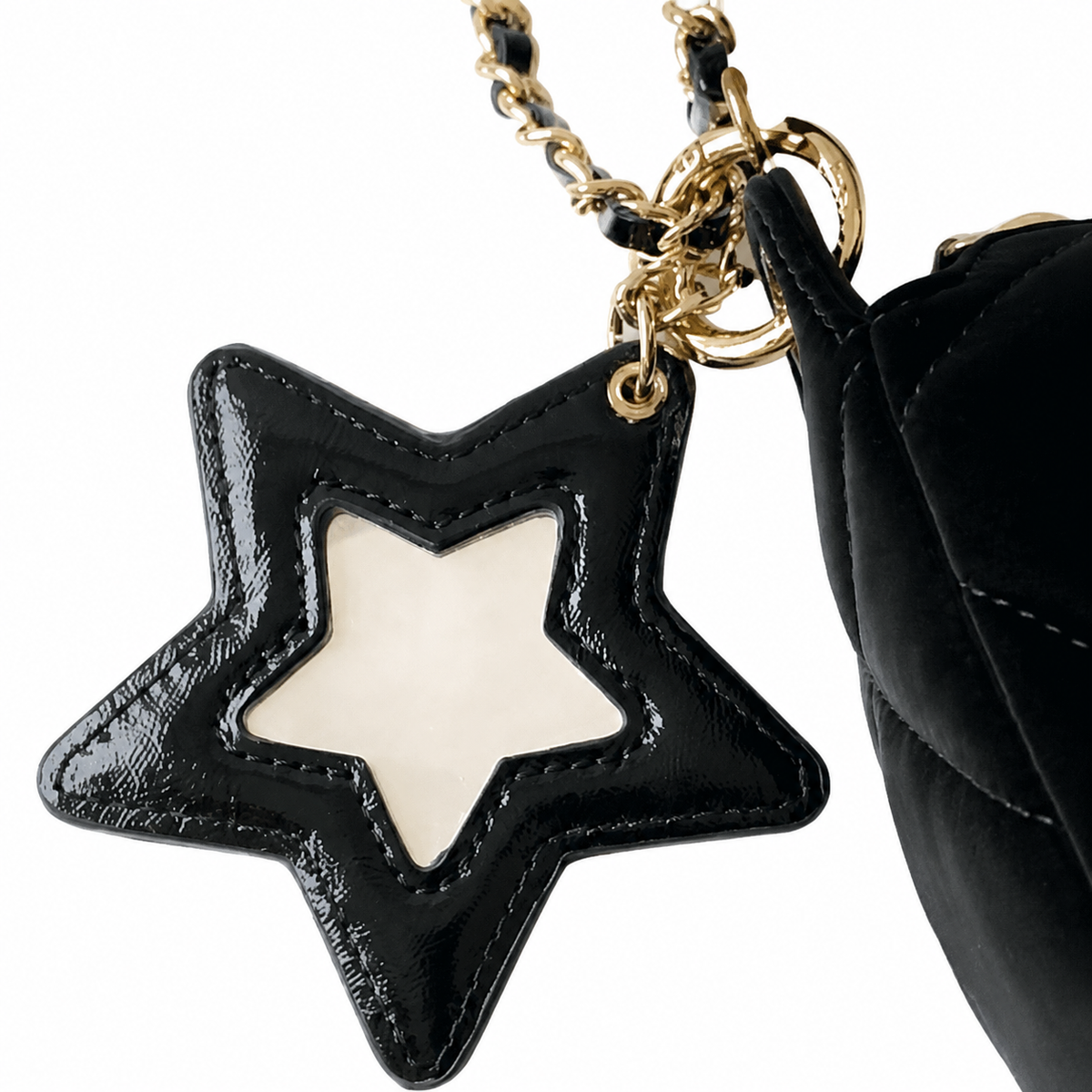 Chanel Quilted Black Suede Flap Bag with Gold CC Lock and Chain