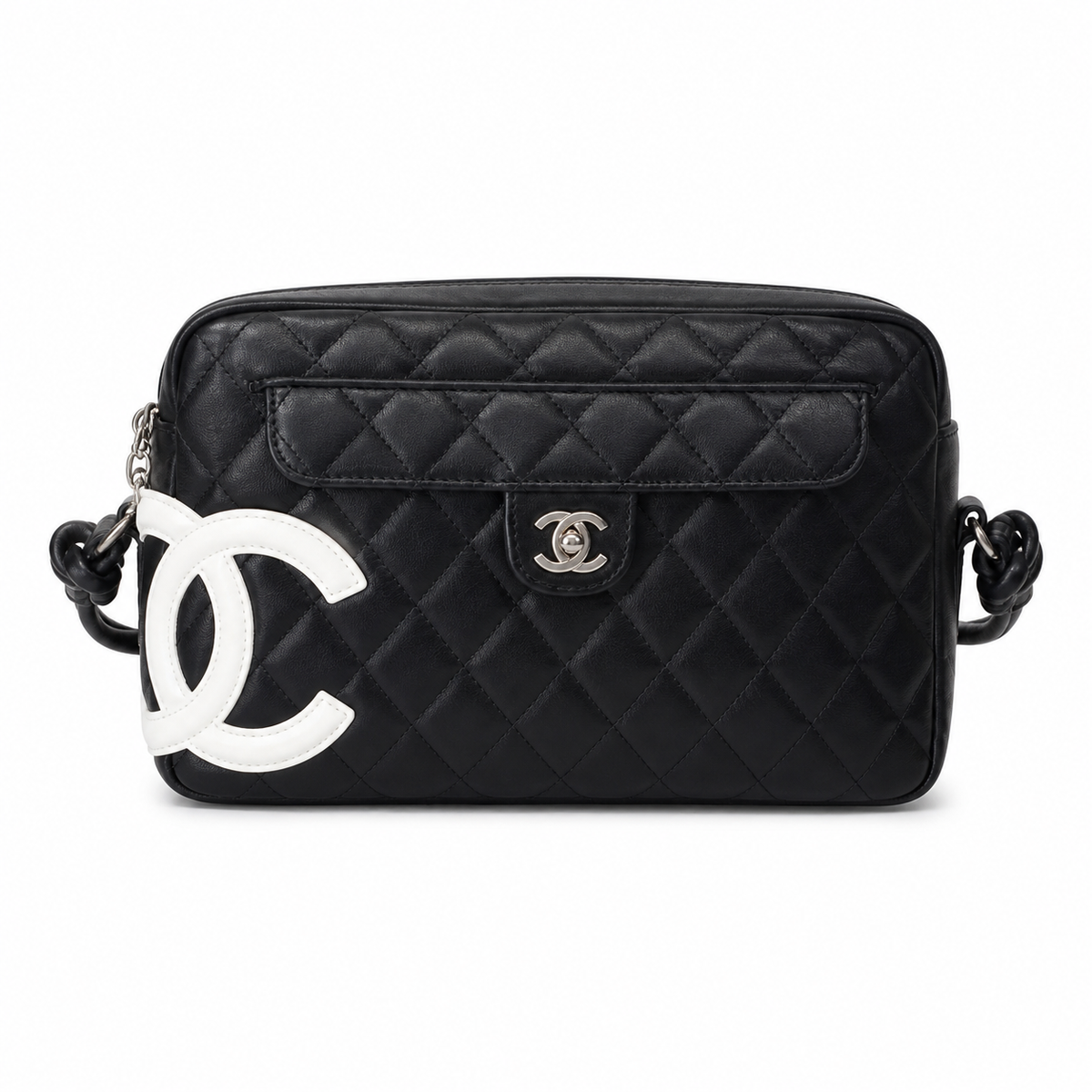 Chanel Black Quilted Logo Bag