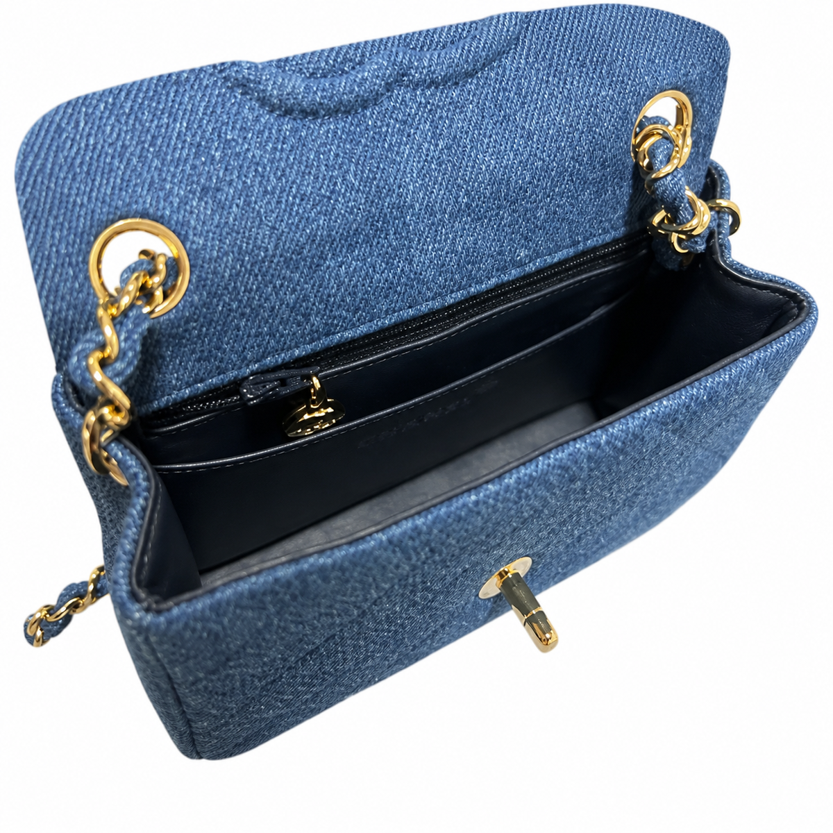 Chanel Blue Quilted Flap Chain Bag