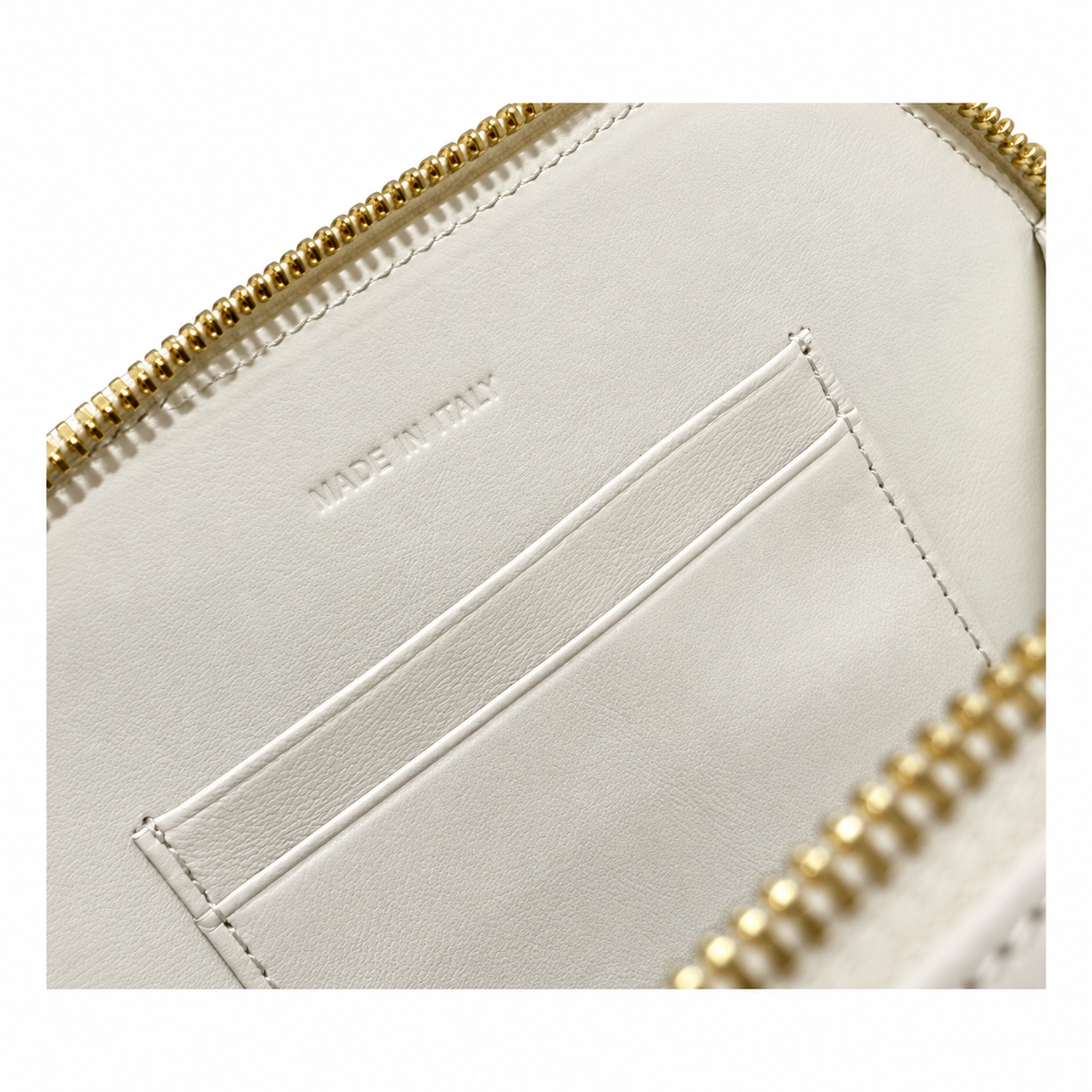 Dior White Oval CD Embossed Chain Bag