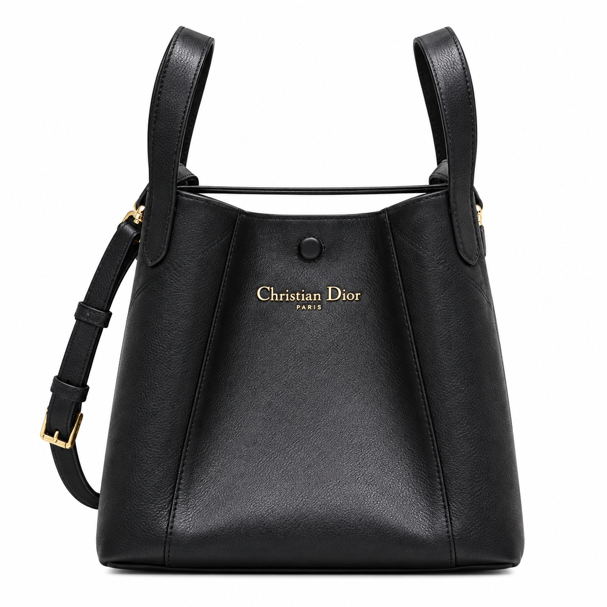 Dior Toujours Small Tote Bag in Black with Christian Dior Logo
