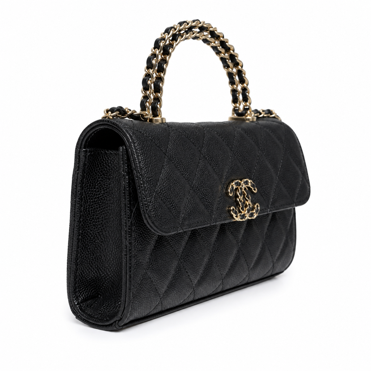 Chanel Quilted Leather Mini Chain Bag