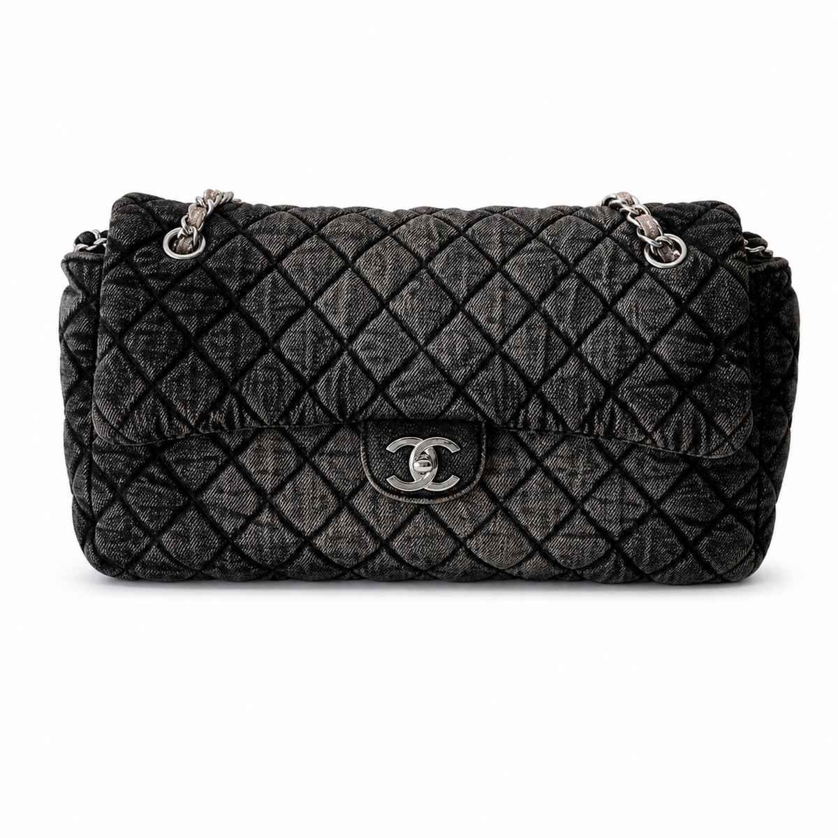 Chanel Charcoal Quilted Flap Bag