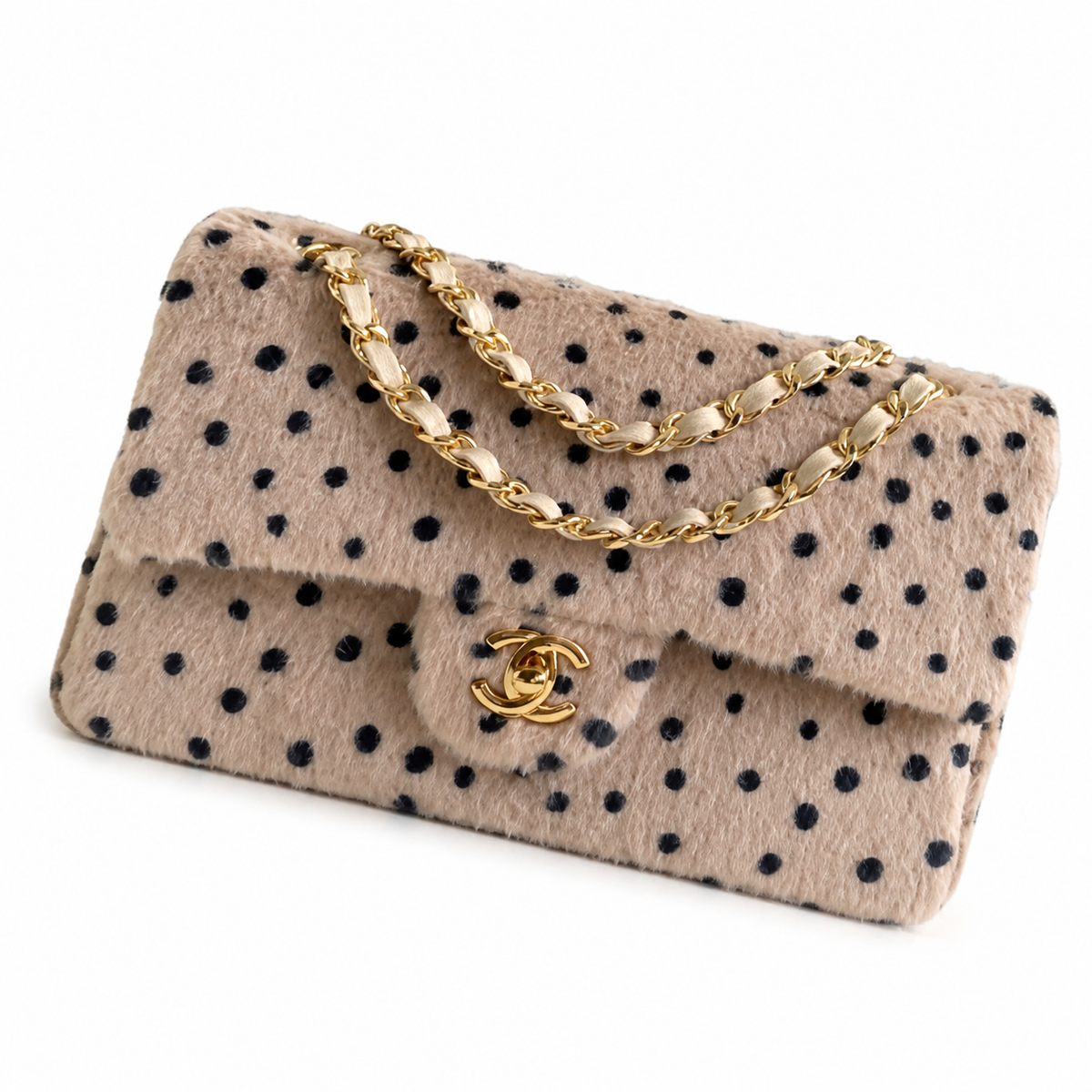 Chanel Polka Dot Flap Shoulder Bag