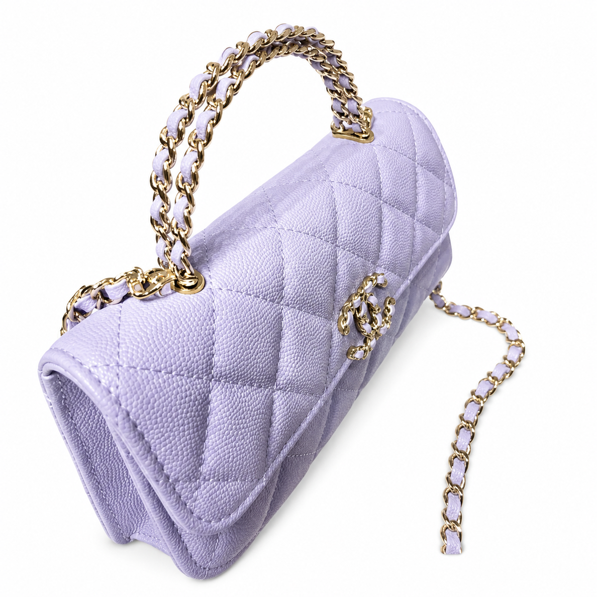 Chanel Quilted Leather Chain Crossbody Bag