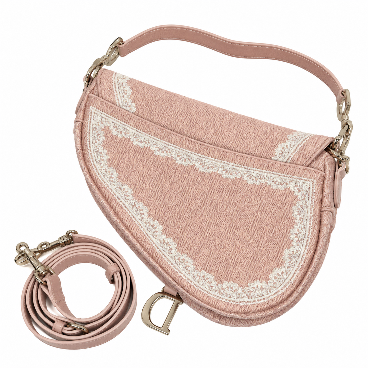 Dior Quilted Cannage Flap Shoulder Bag with Adjustable Strap