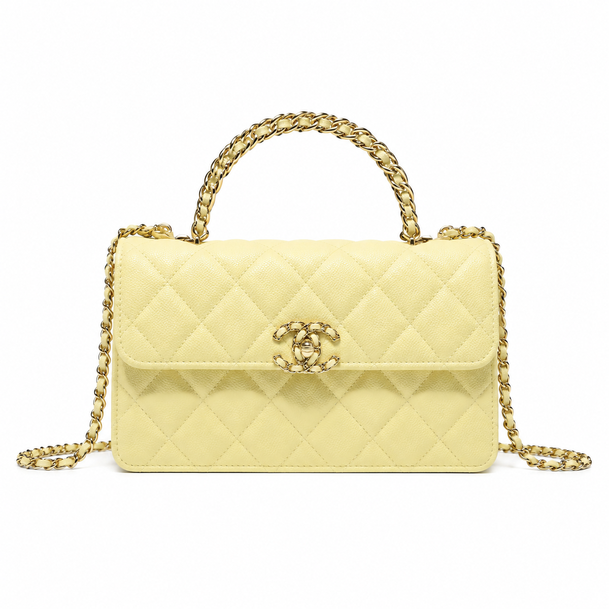 Chanel Quilted Chain Flap Clutch Bag