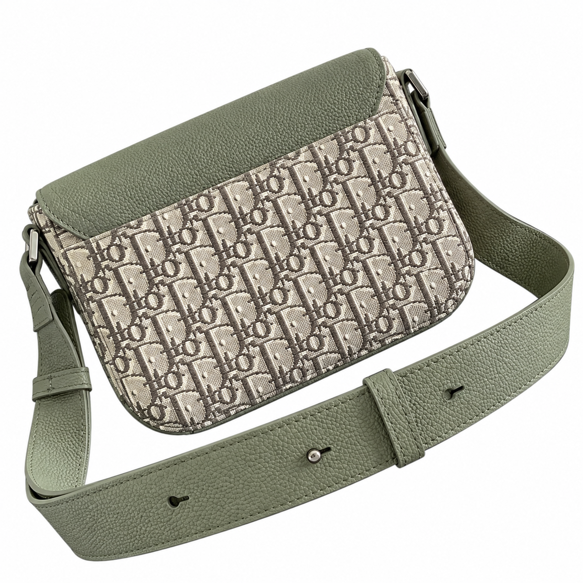 Dior Hit the Road Crossbody Bag in Khaki Green with Houndstooth Trim