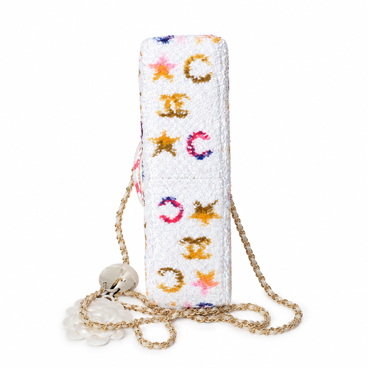 Chanel Coco Disco Paris Embroidered Tweed Flap Bag with Camellia Charm