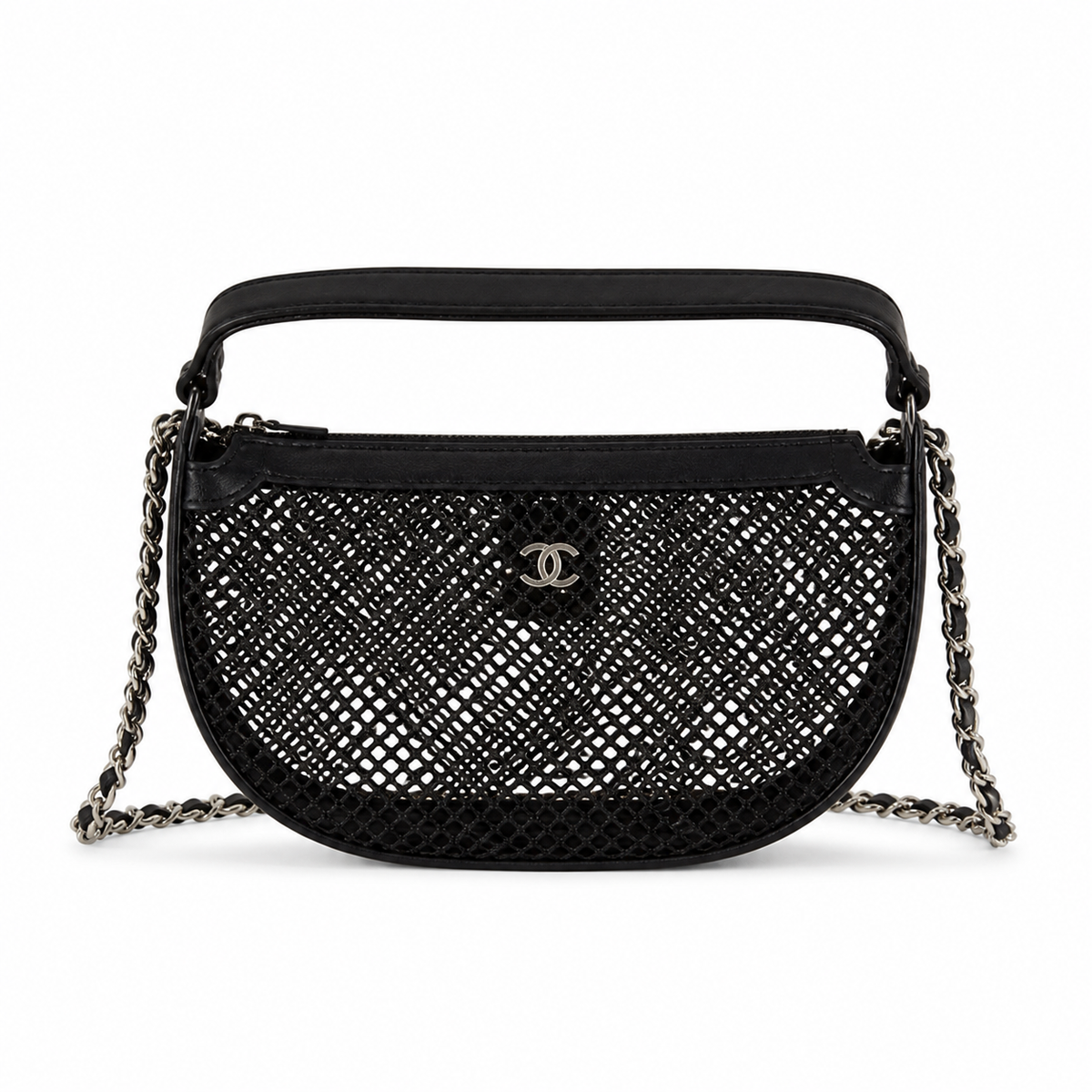 Chanel Black Mesh Shoulder Bag