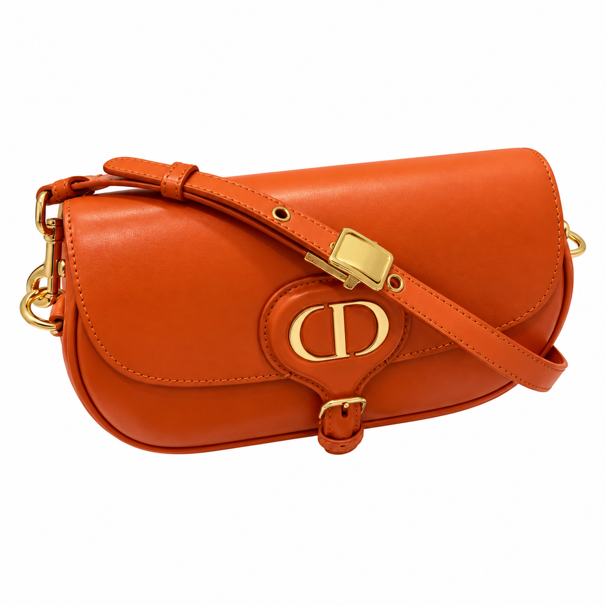 Dior Orange Leather Bobby Flap Bag