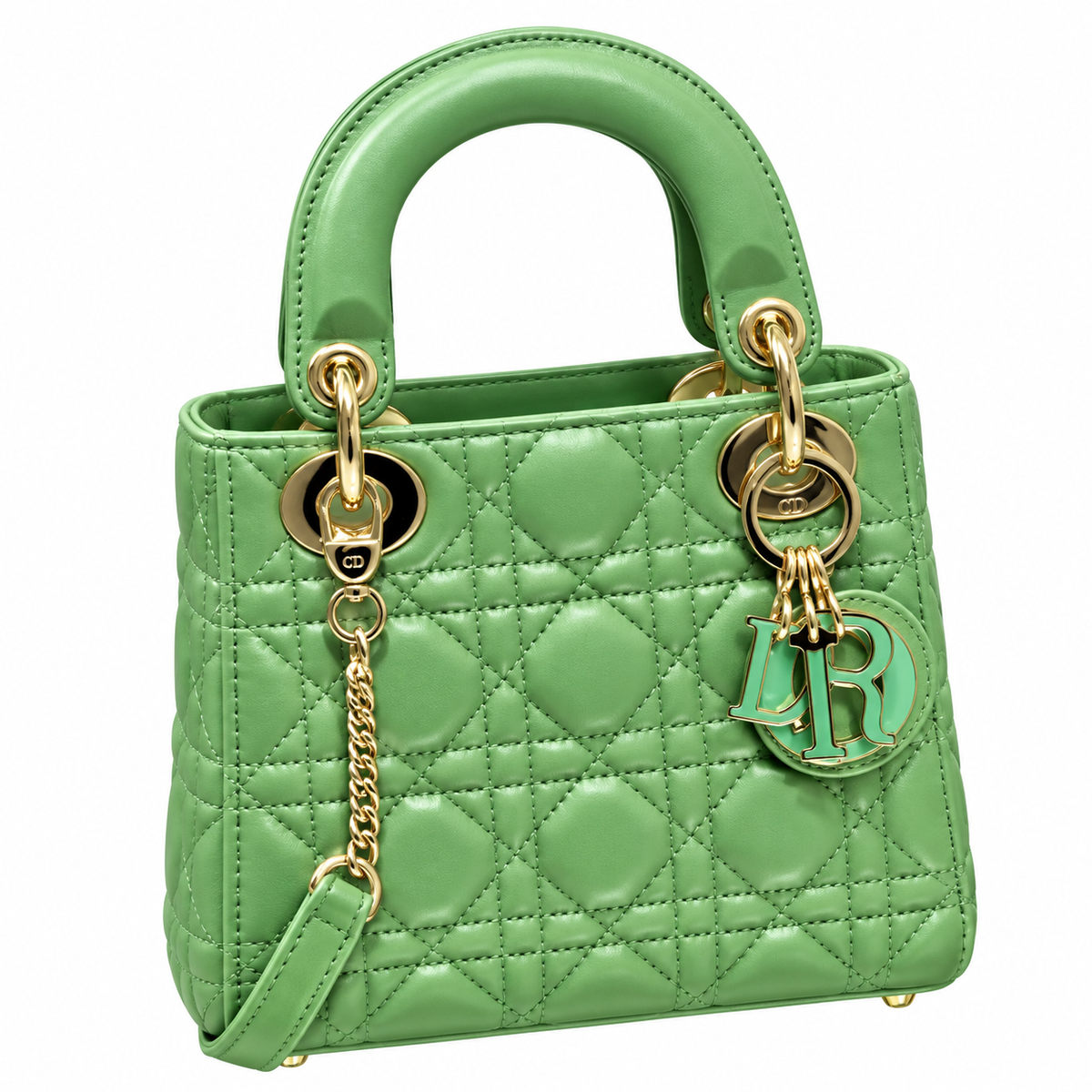 Dior Mini Lady Dior Cannage Bag in Green