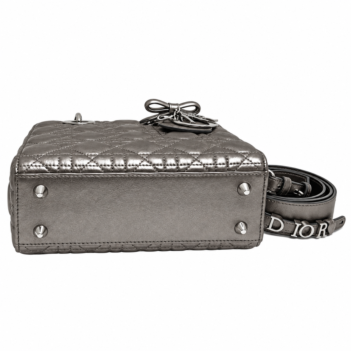 Dior Quilted Cannage Slim Chain Shoulder Bag with Adjustable Strap