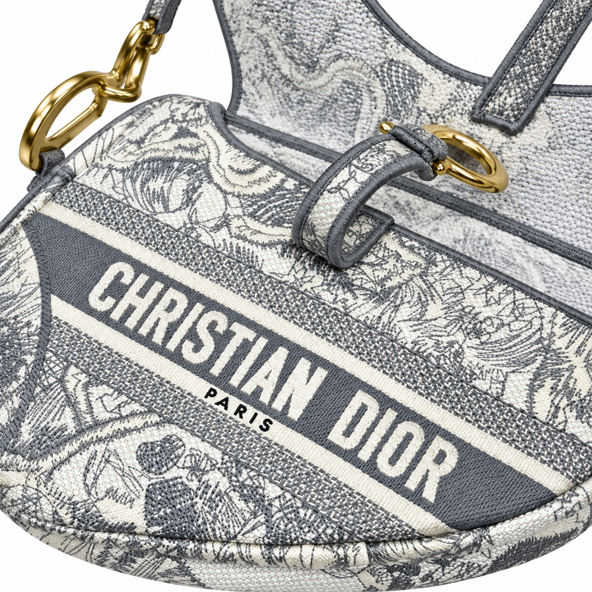 Dior Quilted Cannage Flap Shoulder Bag with Adjustable Strap