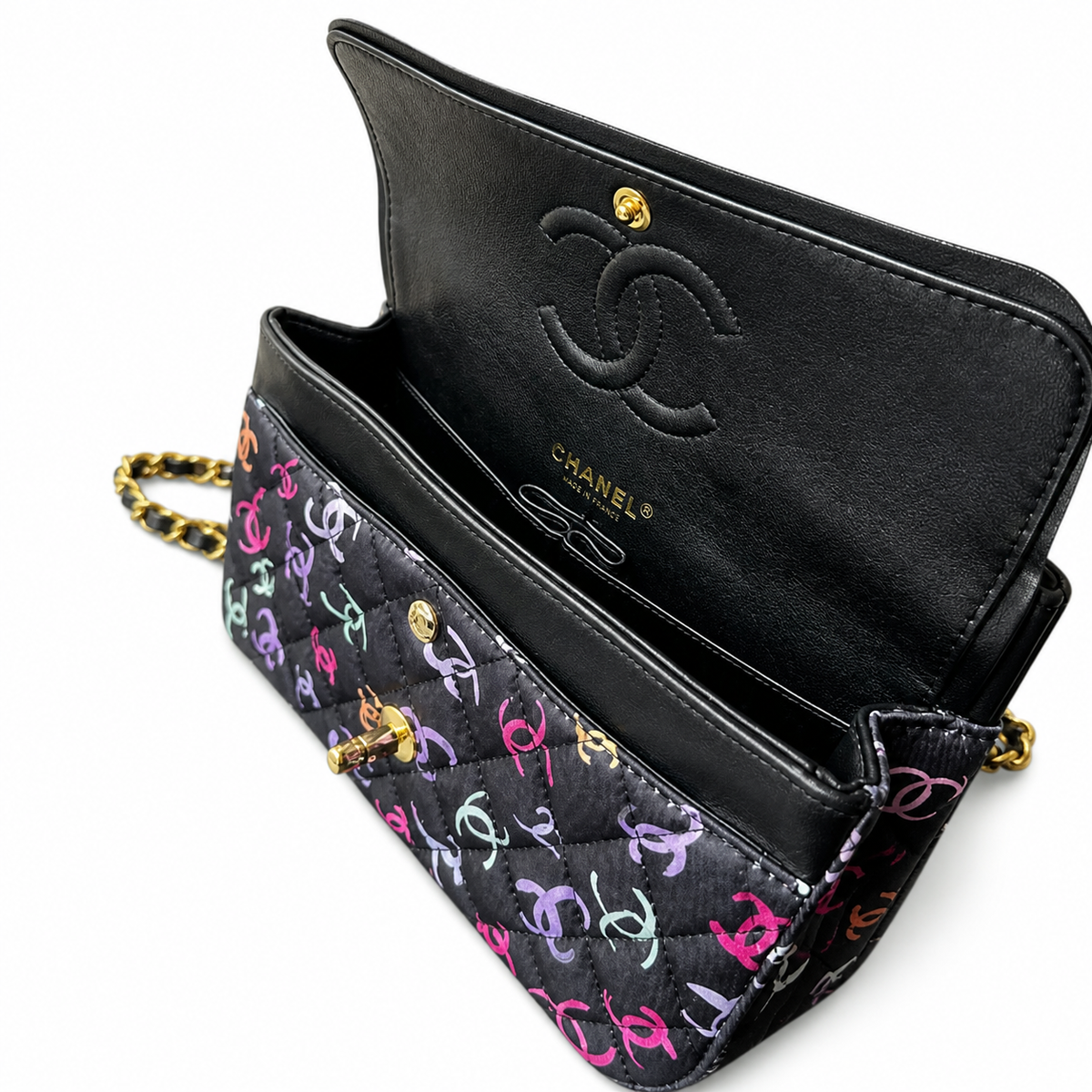 Chanel Multicolor CC Quilted Flap Bag