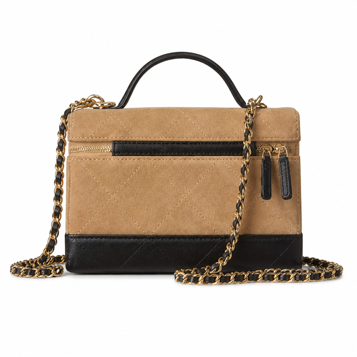 Chanel Tan Quilted Vanity Bag