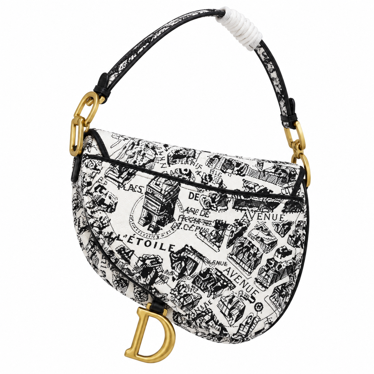 Dior Quilted Cannage Flap Shoulder Bag with Adjustable Strap