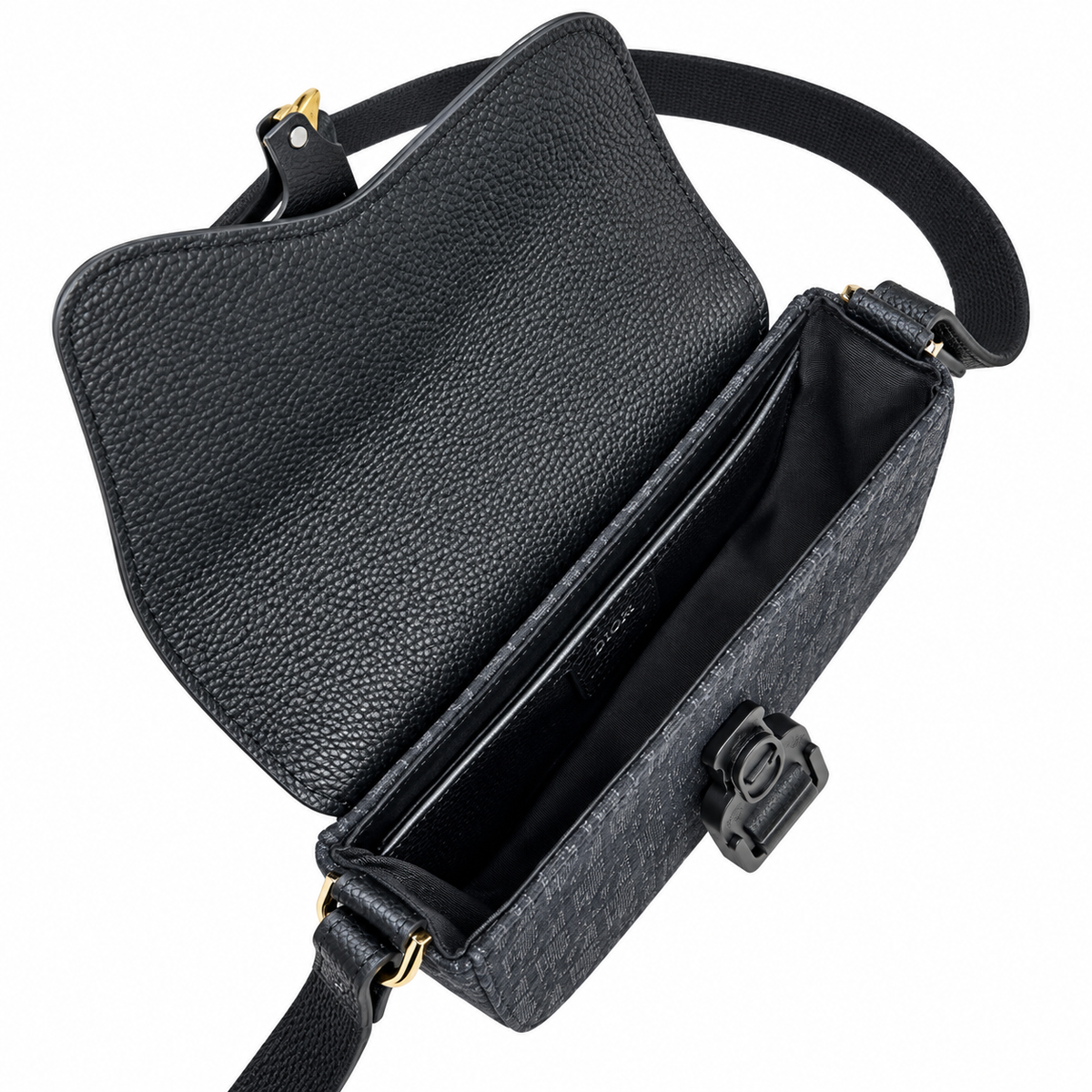 Dior Quilted Cannage Flap Crossbody Bag with Adjustable Strap