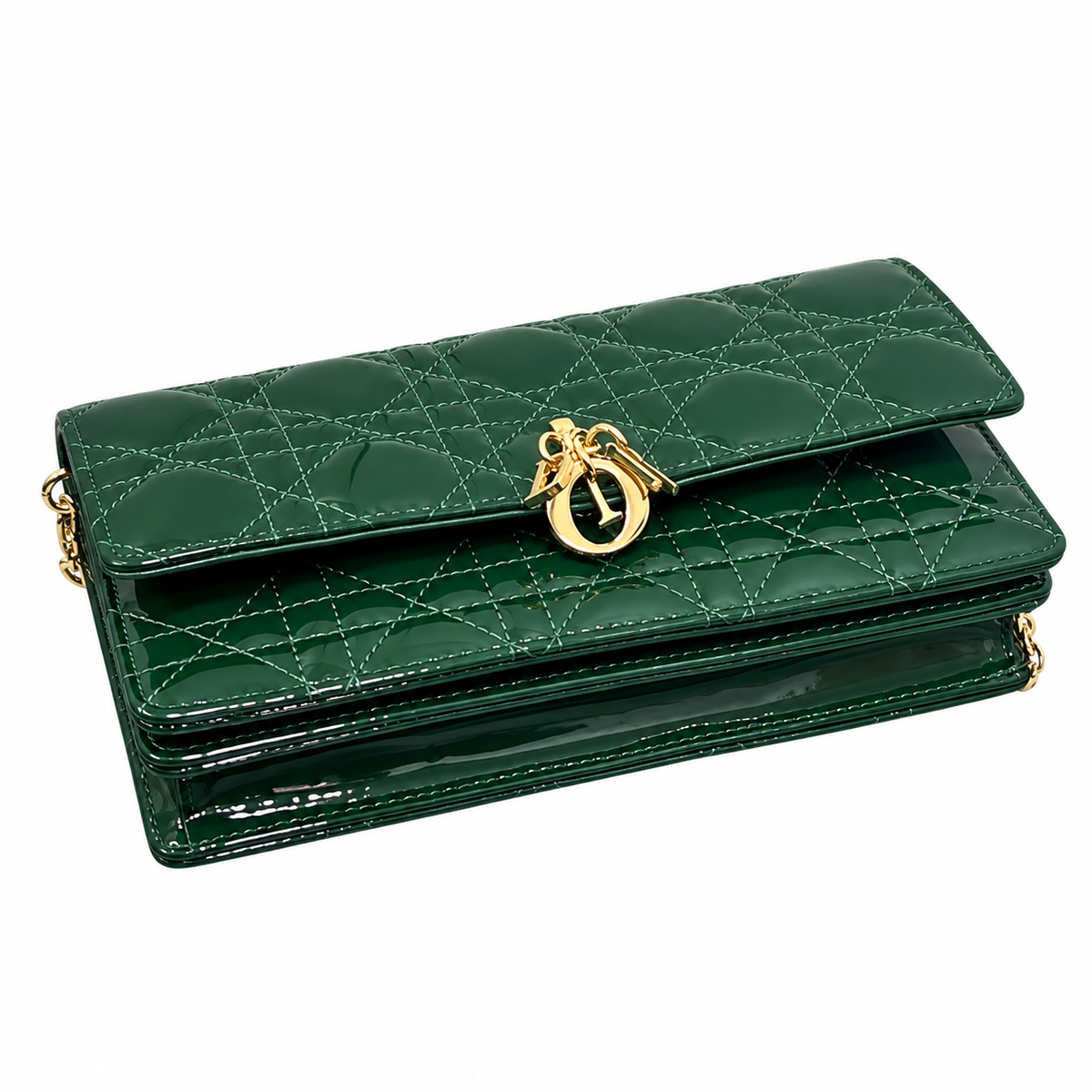 Dior Quilted Cannage Slim Crossbody Bag with Adjustable Chain Strap