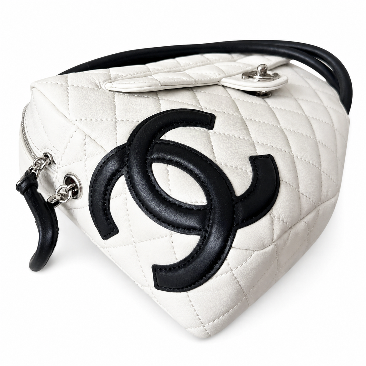 Chanel White Quilted Pocket Bag