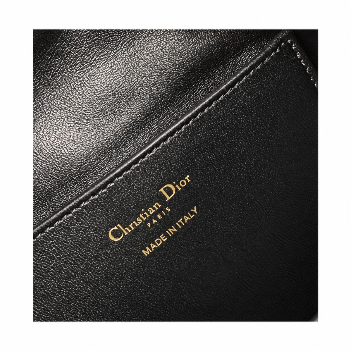 Dior Caro Bucket Bag in Black Cannage Leather with Gold CD Clasp