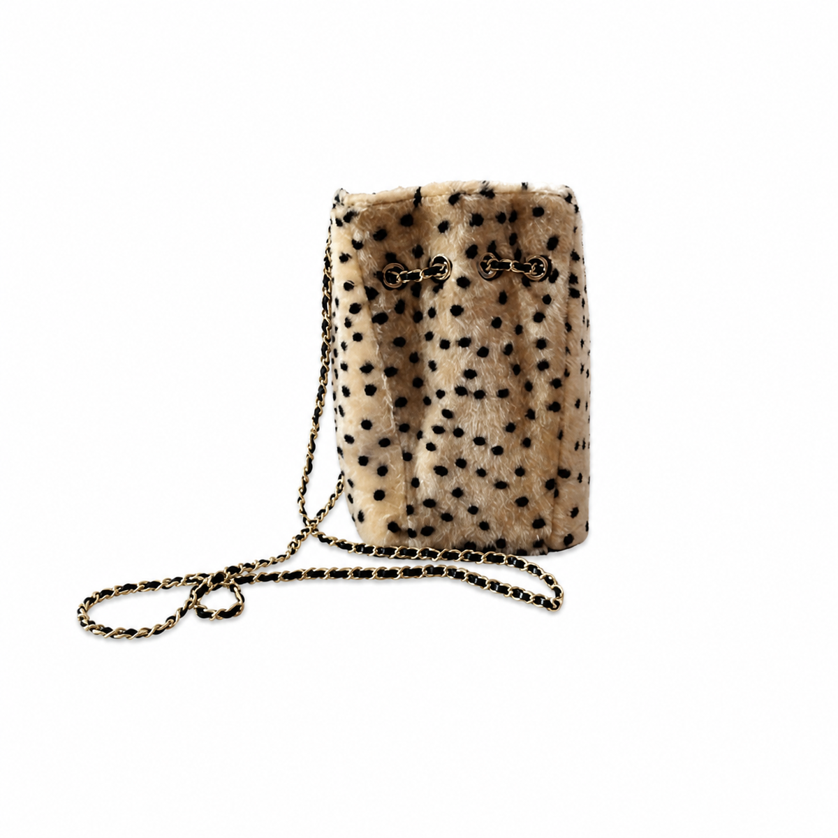 Chanel Spotted Fuzzy Bucket Bag