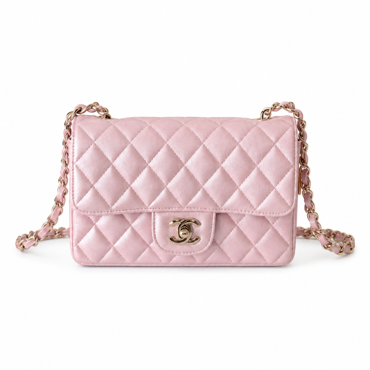 Chanel Pale Pink Quilted Flap Bag