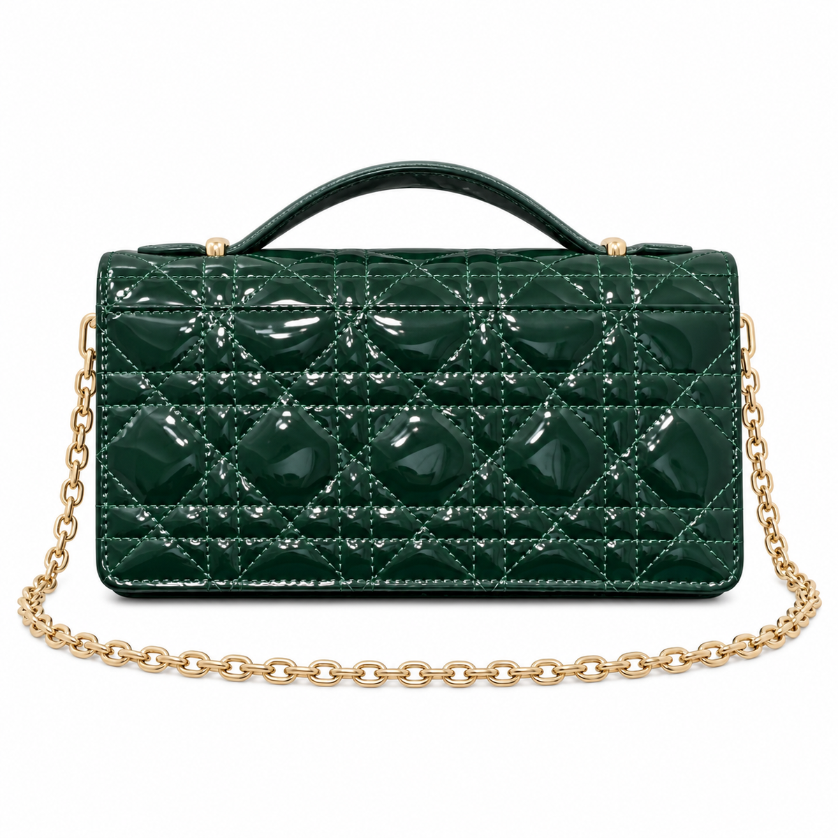 Dior Quilted Cannage Slim Crossbody Bag with Adjustable Chain Strap