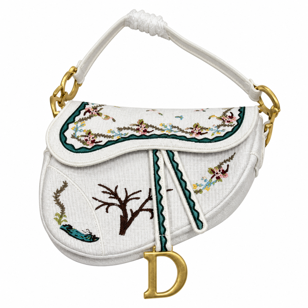 Dior Quilted Cannage Flap Shoulder Bag with Adjustable Strap