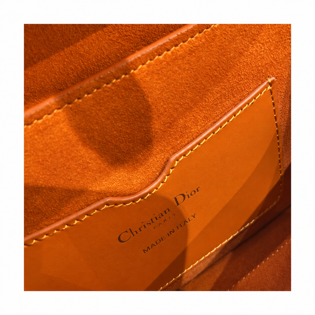 Dior Orange Leather Bobby Flap Bag