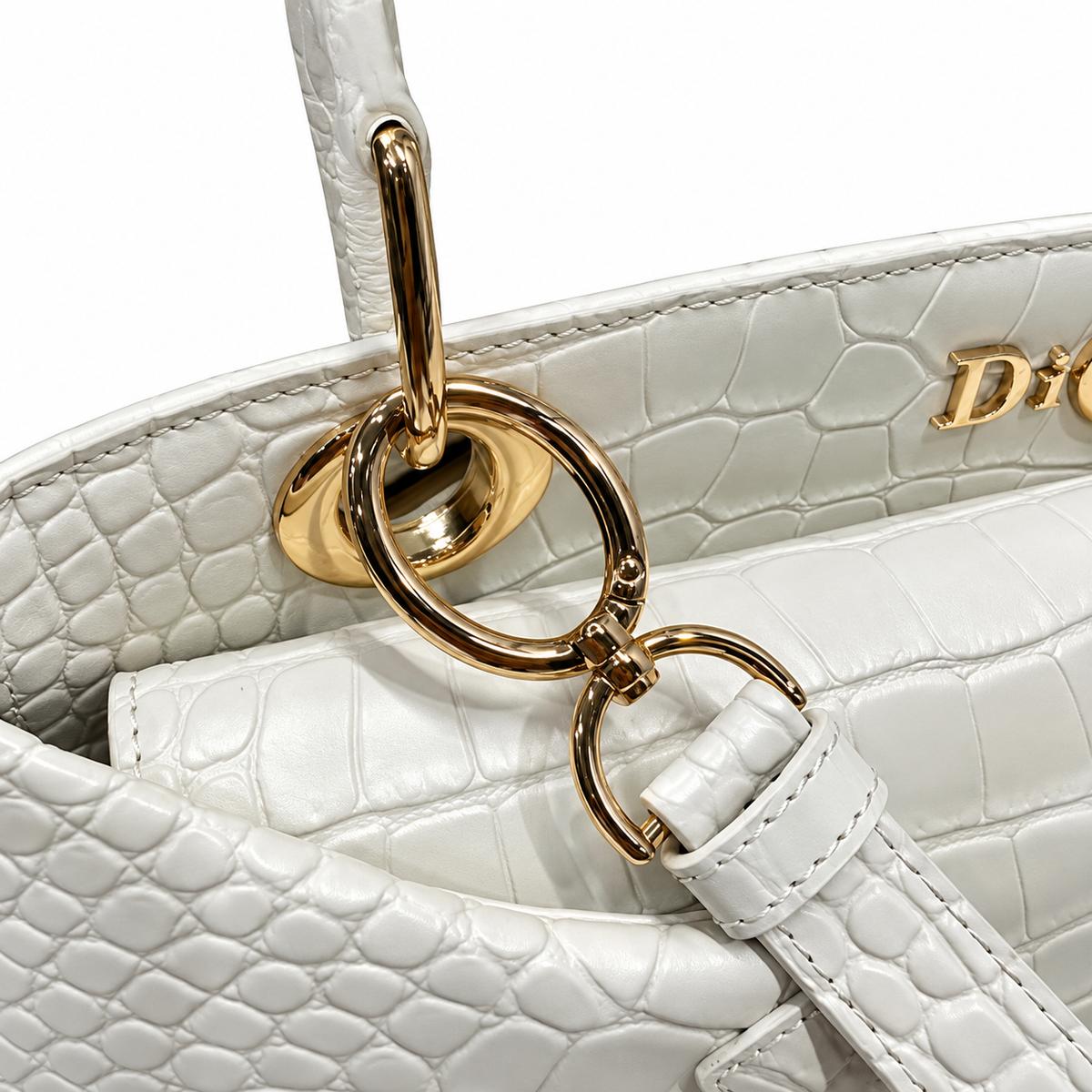 Dior Ombre Croc-Embossed Tote Bag