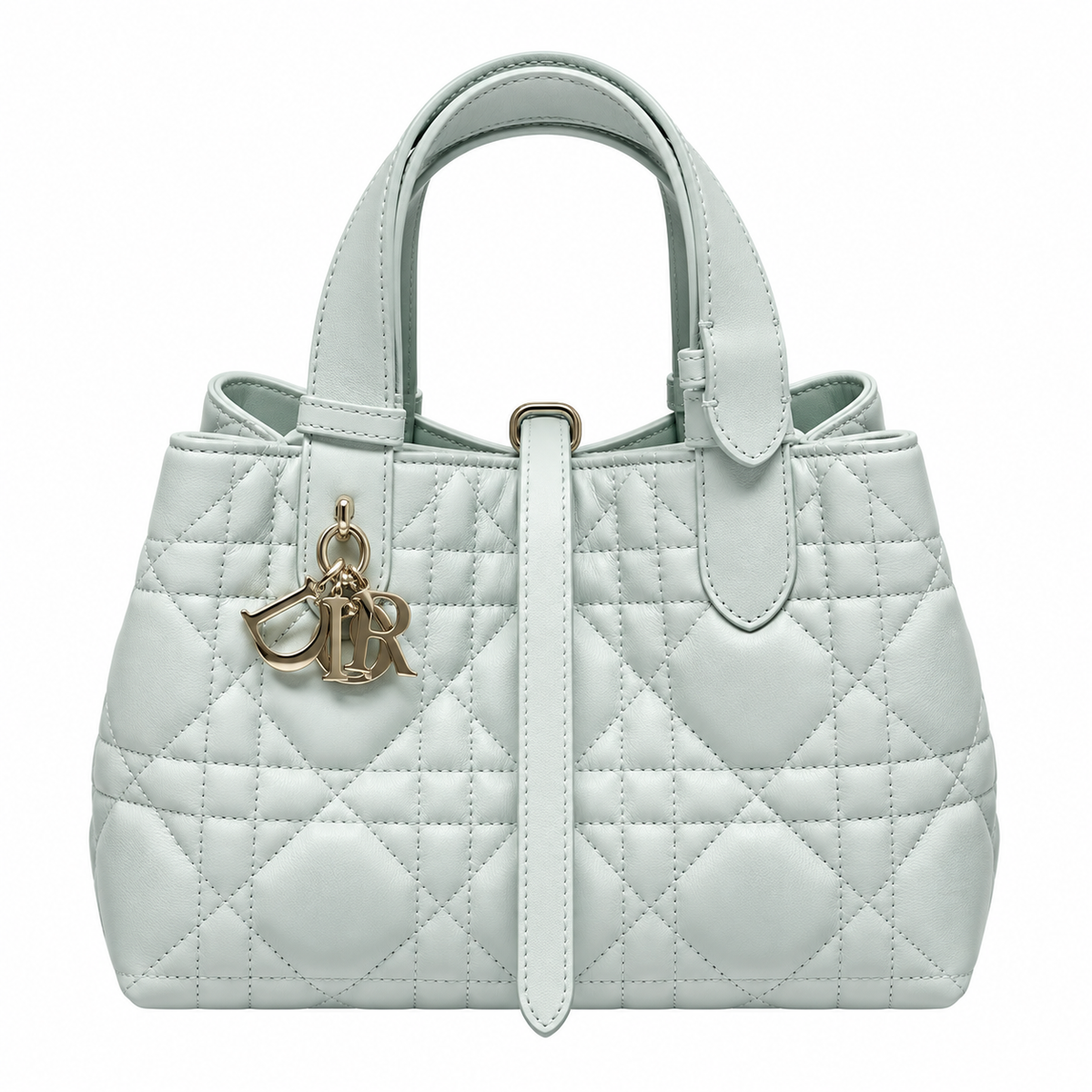 Dior Quilted Cannage Bucket Top Handle Bag with Removable Strap