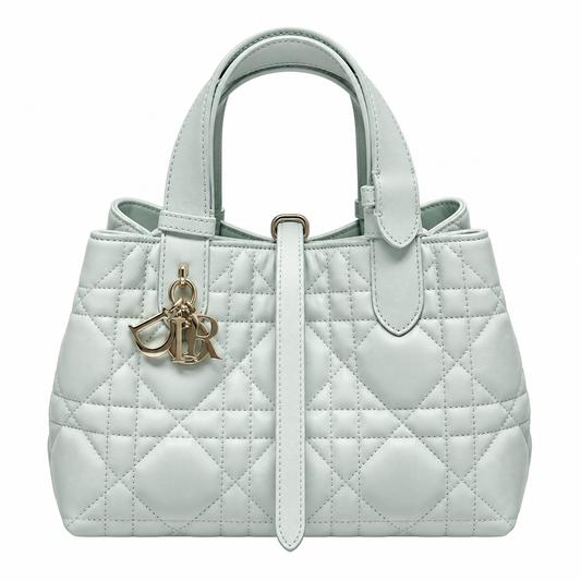 Dior Quilted Cannage Bucket Top Handle Bag with Removable Strap