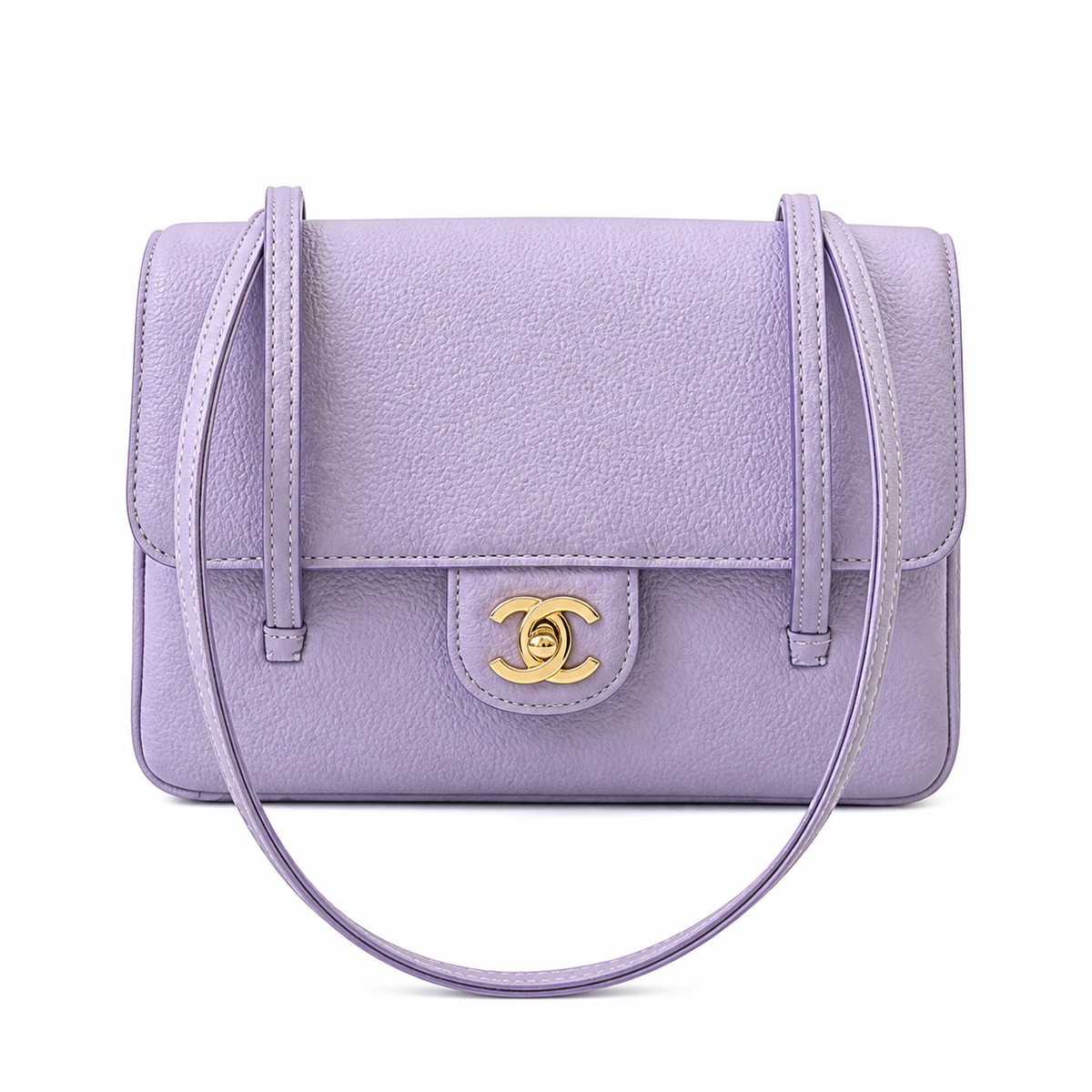 Chanel Lavender Textured Flap Shoulder Bag