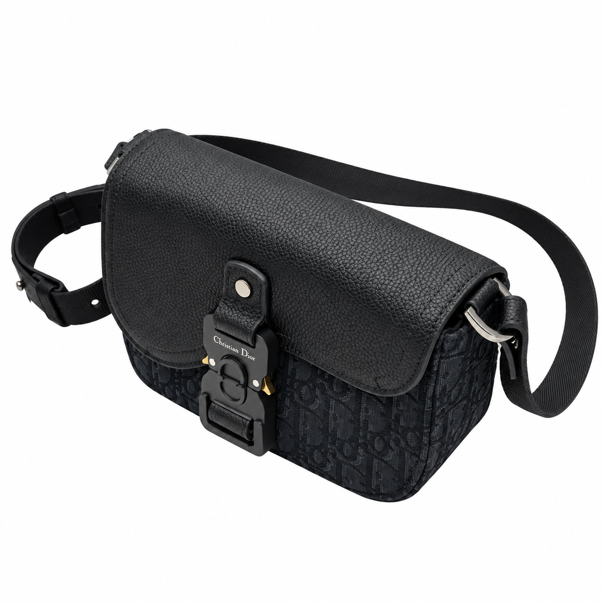Dior Quilted Cannage Flap Crossbody Bag with Adjustable Strap