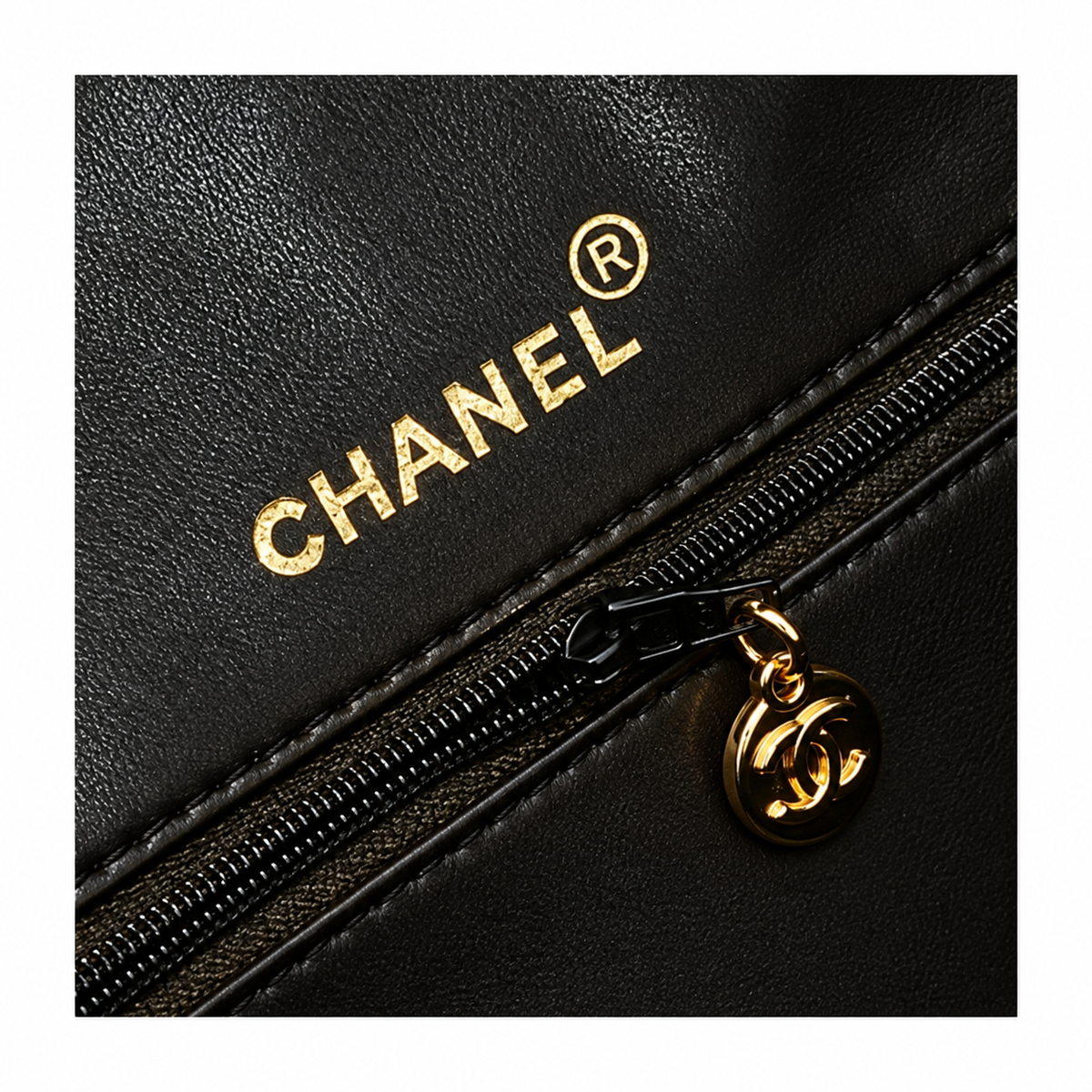 Chanel Black Quilted Logo Bowling Duffle Bag