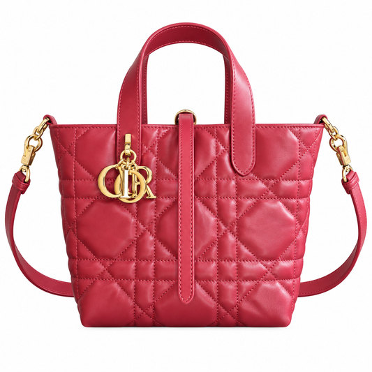 Dior Quilted Cannage Mini Doctor Top Handle Bag with Removable Strap