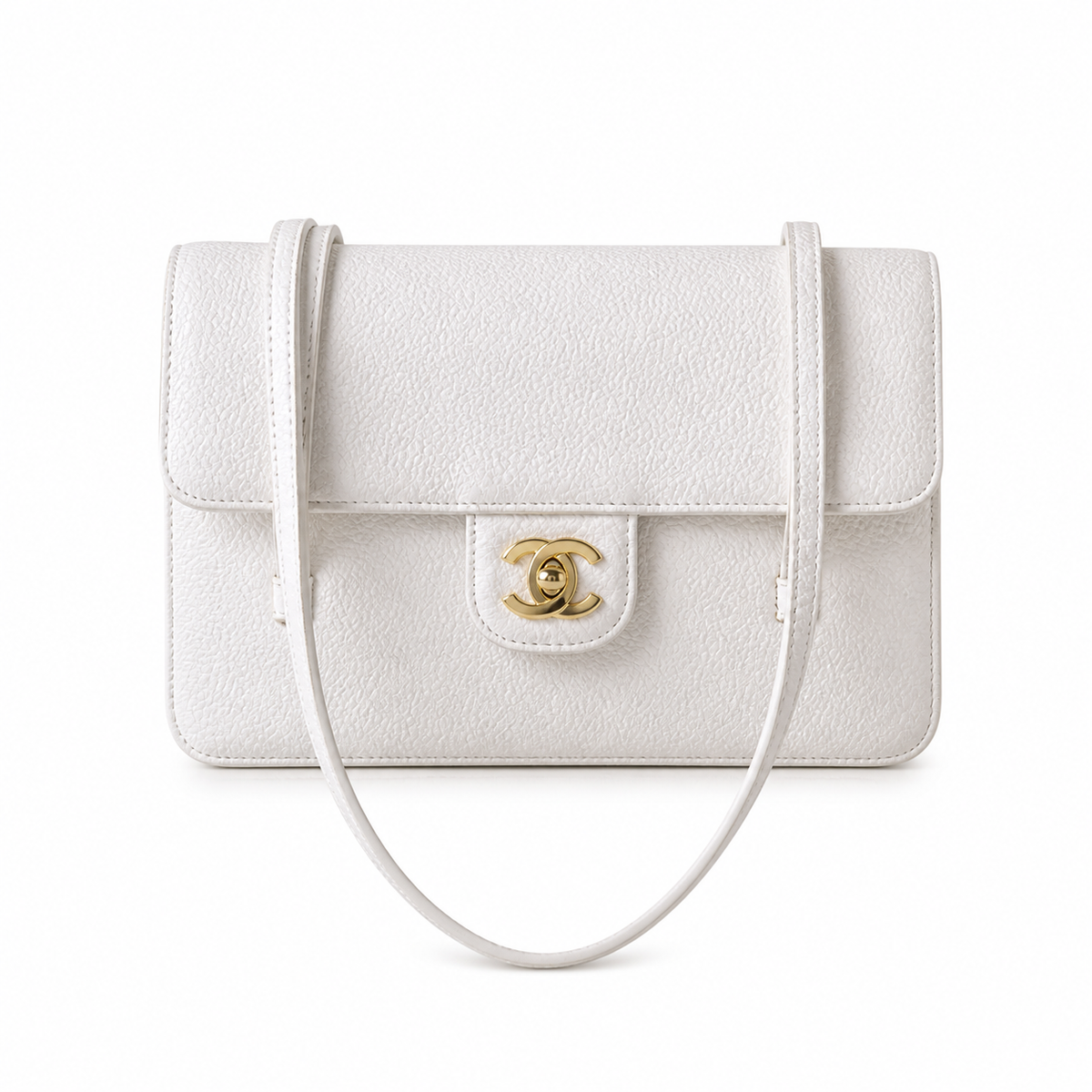 Chanel White Flap Shoulder Bag