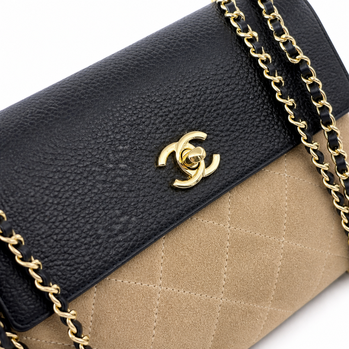 Chanel Beige Quilted Flap Shoulder Bag