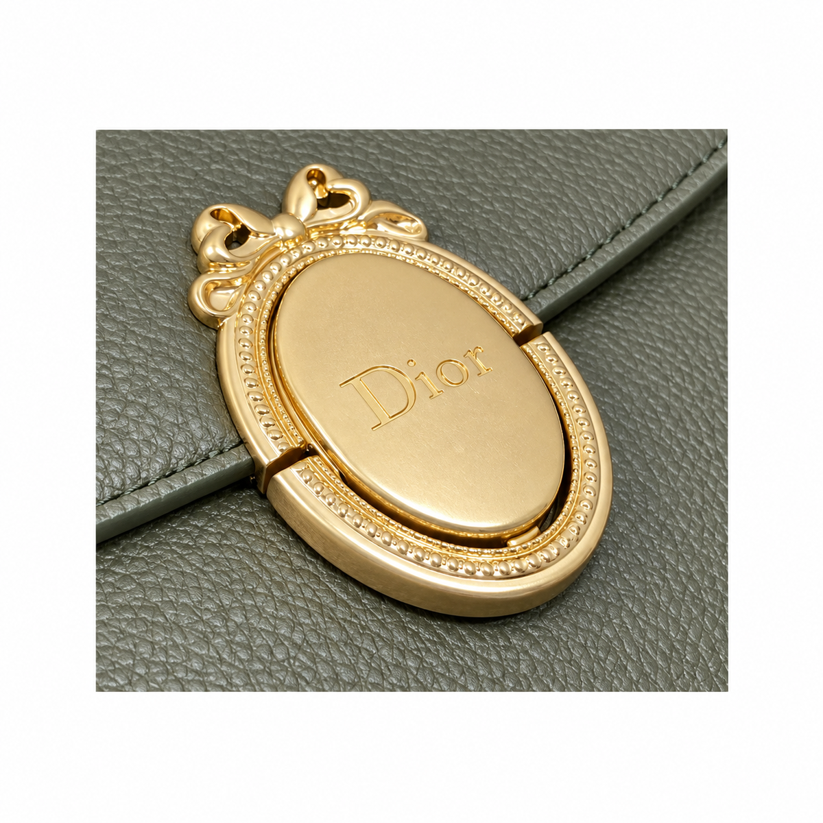 Dior 30 Montaigne Flap Crossbody Bag in Sage Green with Adjustable Strap