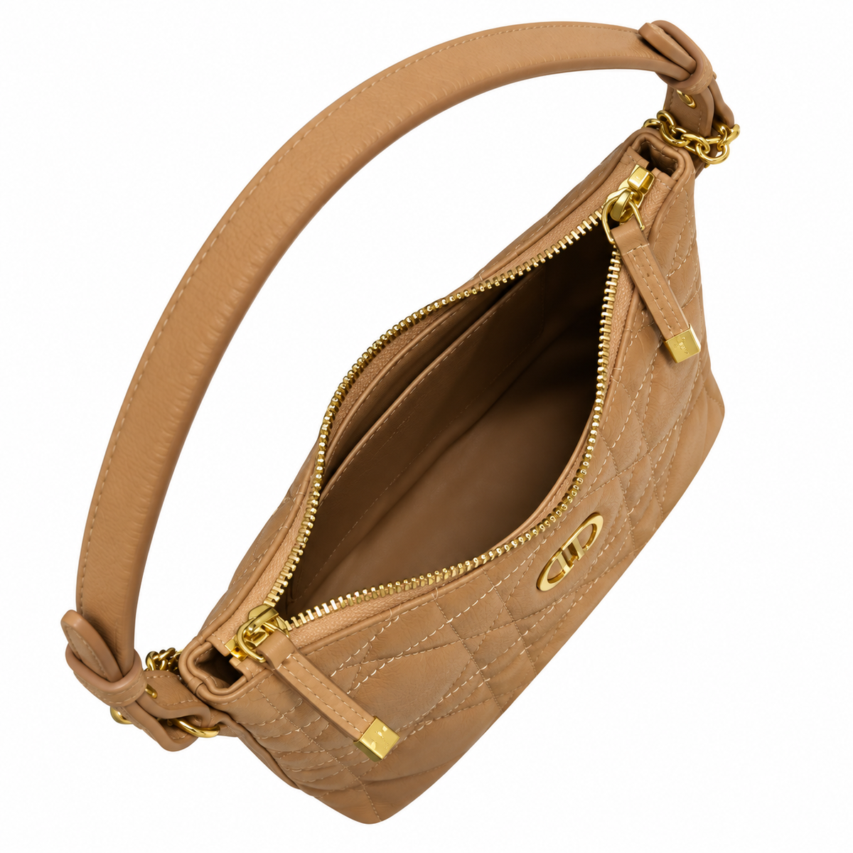Dior Quilted Cannage Convertible Shoulder Bag with Top Handle