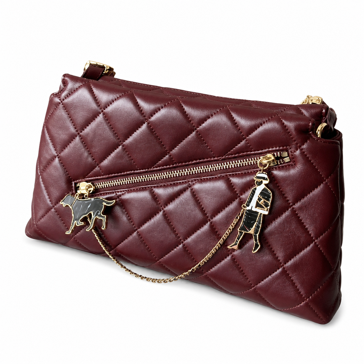 Chanel Burgundy Quilted Shoulder Bag