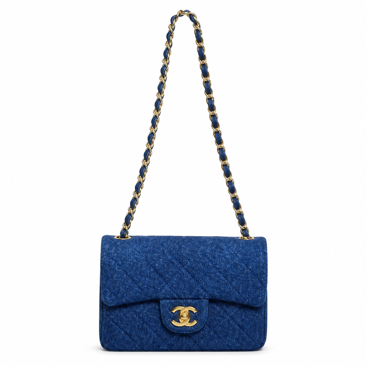 Chanel Blue Quilted Flap Chain Bag
